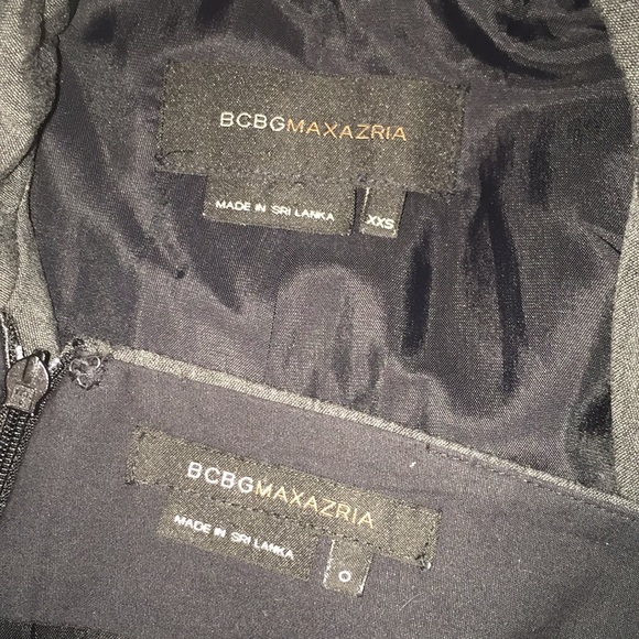 BCBG MaxAzria Charcoal gray blazer skirt suit - Picture 6 of 7